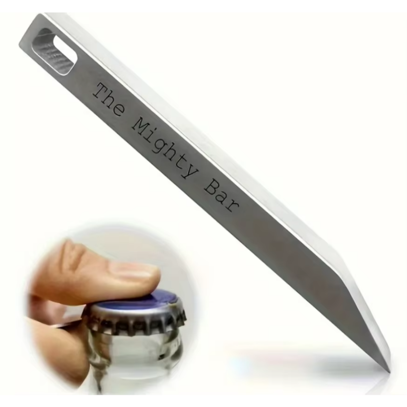 Edc Carry Pocket Knife - マイティバーポケットナイフ＆ボトルオープナー - 高耐久ステンレススチールキーホルダー、日常持ち運び用EDCマルチツール