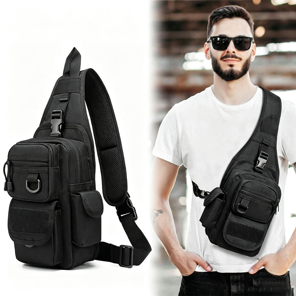 Edc Concealed Carry Backpack - 戦術用ピストルバッグ ガンバッグ 隠し携帯用ピストルホルスター ハンドガンキャリーポーチ アウトドアEDCツールバッグ 調節可能なスリングバックパック