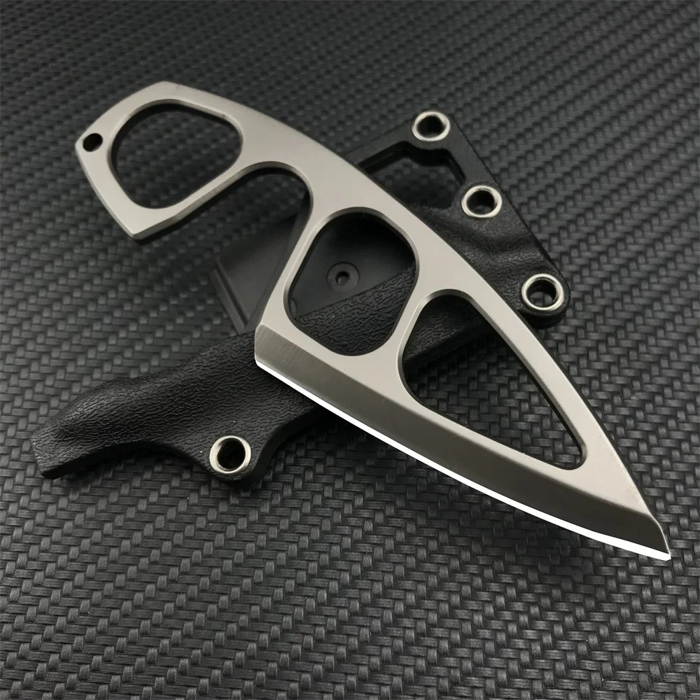 Edc Carry Pocket Knife - 高硬度ネックナイフ 440Cブレード カイデックスシース付き ポータブルEDCツール デイリーキャリー キャンプ