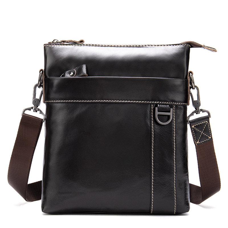 Edc Carry Bag For Men - ヴィンテージメンズレザーチェストバッグ、縦型クロスボディショルダーバッグ、トップグレイン牛革製、ハンドキャリー、小型EDC、ビジネスカジュアル