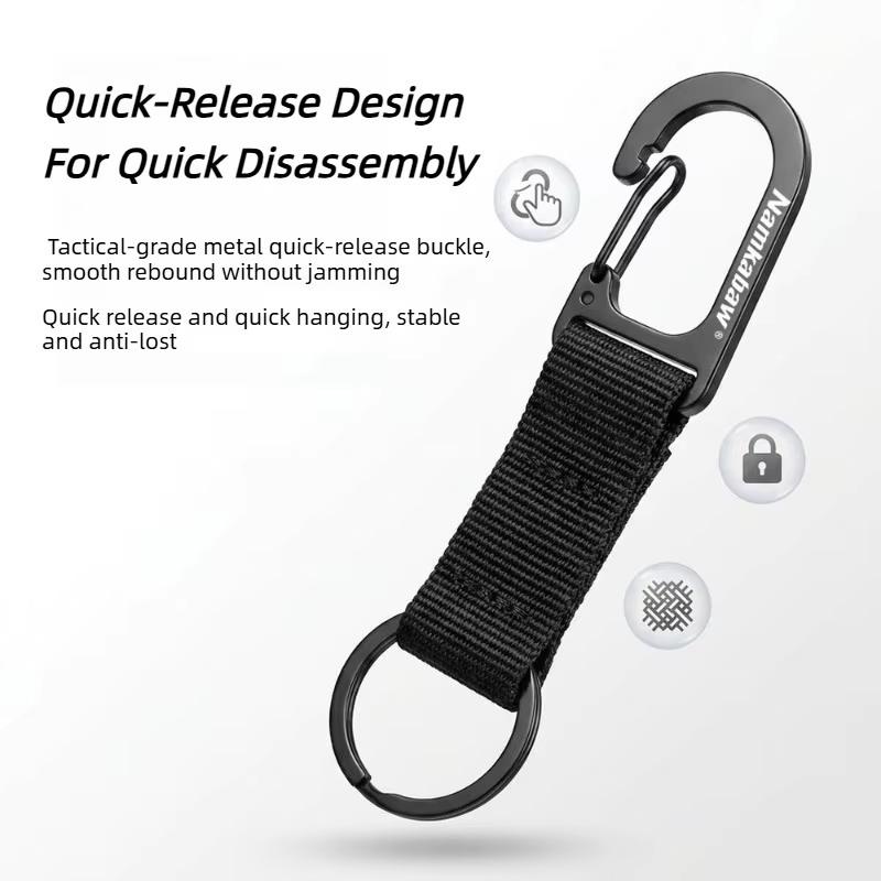 Edc Carry All - コンパクトなミニウェビングスプリングスナップフックカラビナ。ポケットに収納しやすいクイッククリップ式キーリング。キャンプやハイキング、EDC（エブリデイキャリー）用具に最適。