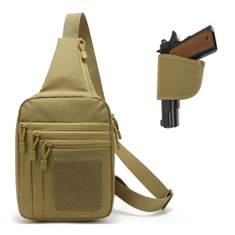 Edc Concealed Carry Backpack - 戦術的な隠しチェストバッグ,銃を運ぶためのポーチ,クロスボディ,EDCパック,コンバーチブル,ホルスター,ピストル,狩猟,キャンプ,新品