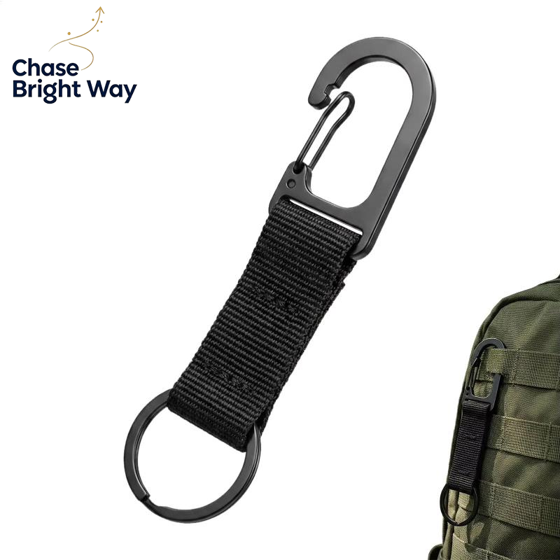 Edc Carry All - 小型で持ち運びやすいウェビングスプリング式カラビナ。日常使い、ハイキング、キャンプ、EDC（エブリデイ・キャリー）用具として、素早く着脱できるキーリングとしても使用可能。