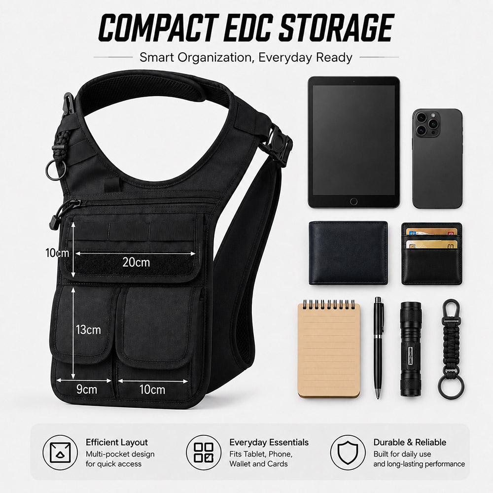 QXタクティカル隠しサッチェルアンダーアームショルダーバッグ - Edc Carry For Men のレビューと価格