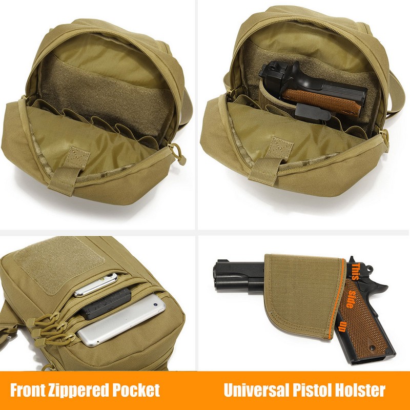 新しい戦術的なチェストバッグ、ピストルホルスター、隠し銃キャ - Edc Concealed Carry Backpack のレビューと価格