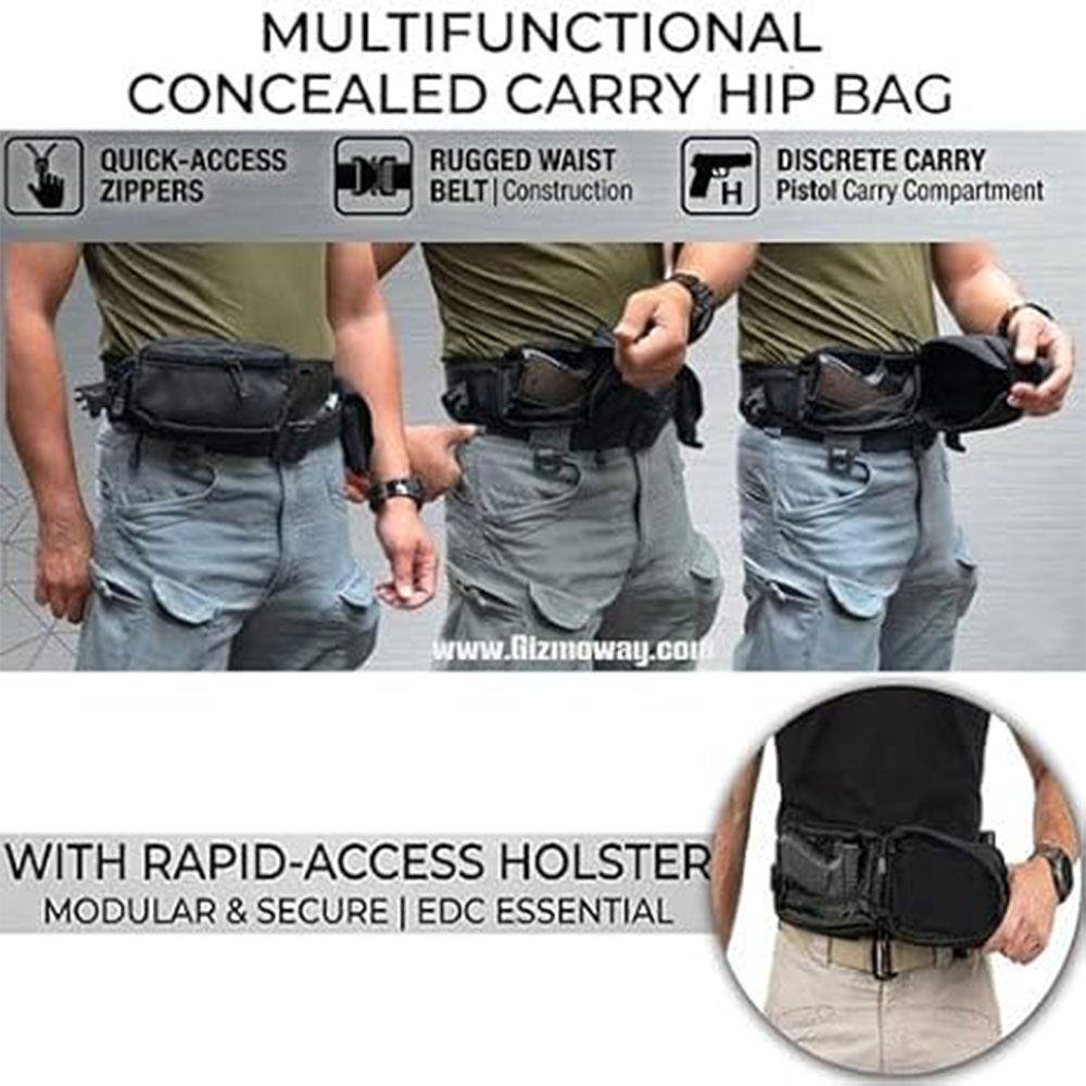 タクティカルピストルバッグ、銃用バッグ、隠しホルスター付き、 - Edc Carry Pistols のレビューと価格