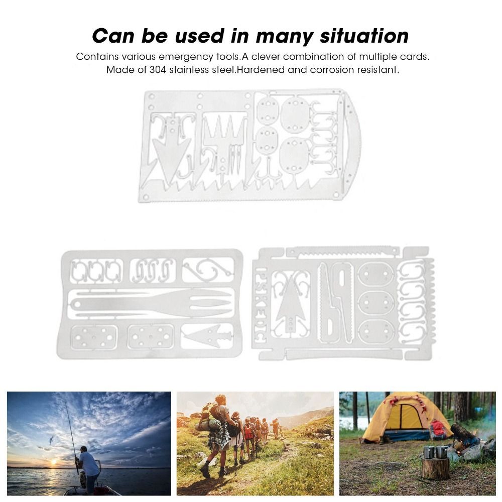 6個入りステンレス製フィッシングカード 多機能 多種類 サバ - Multitool Credit Card のレビューと価格