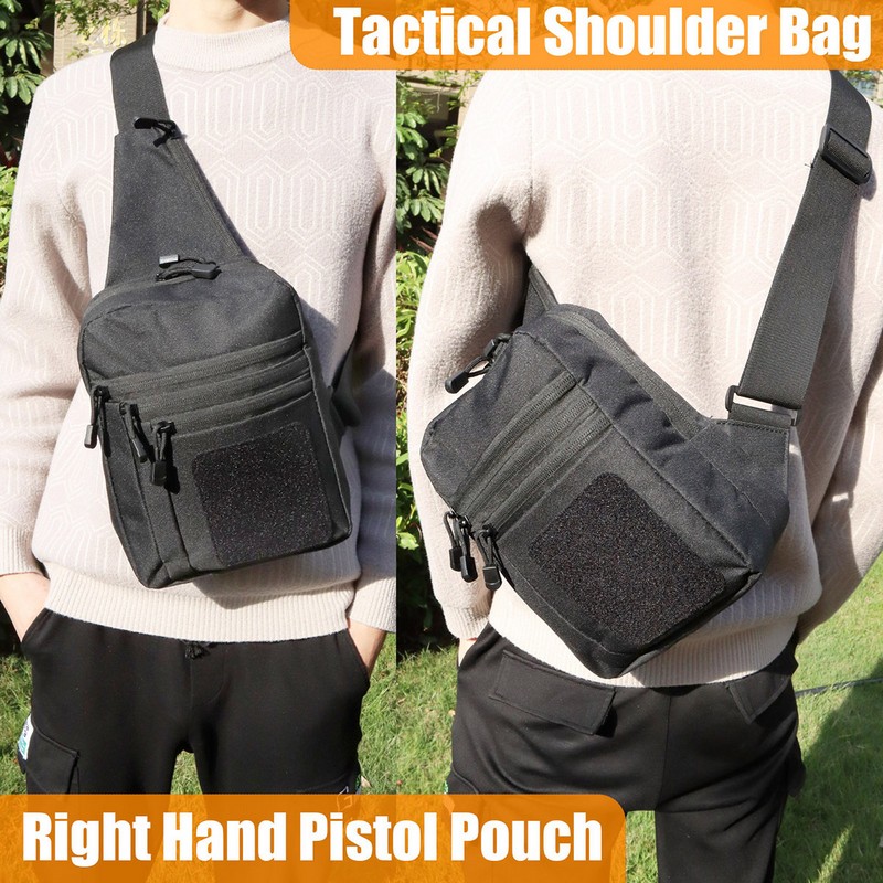 戦術的な隠しチェストバッグ,銃を運ぶためのポーチ,クロスボデ - Edc Concealed Carry Backpack のレビューと価格