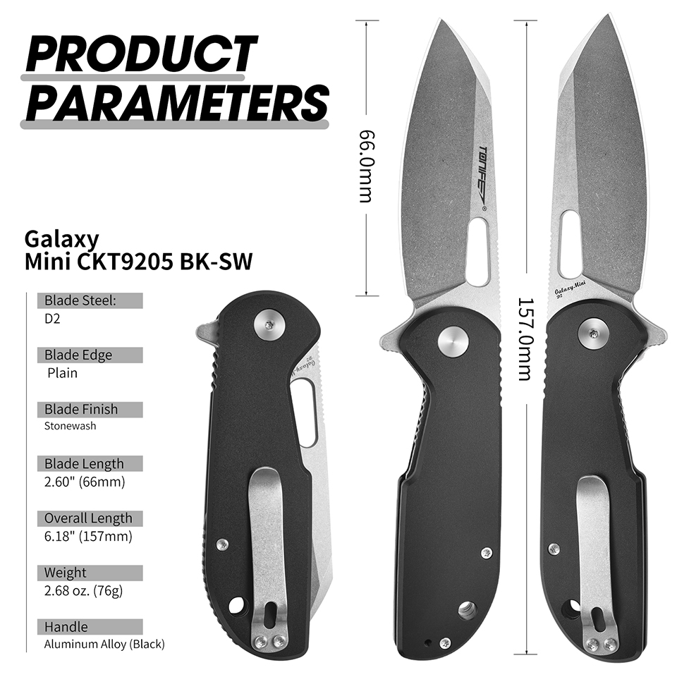TONIFE Galaxy Mini CKT9205 折りた - Edc Carry Pocket Knife のレビューと価格