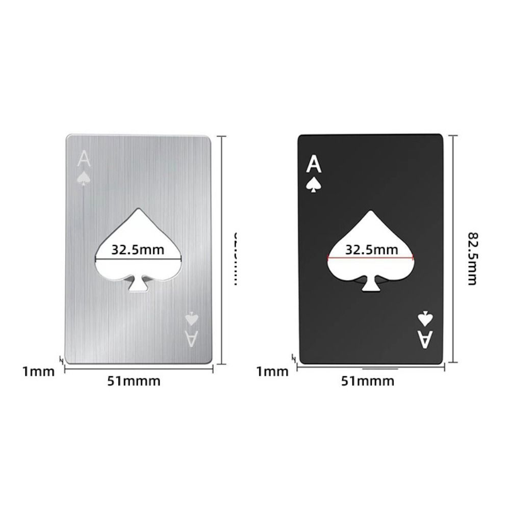 ステンレス製ボトル缶オープナー シルバー/ブラック スペード - Multitool Credit Card のレビューと価格