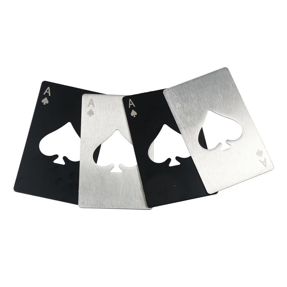 ステンレス製ボトル缶オープナー シルバー/ブラック スペード - Multitool Credit Card のレビューと価格