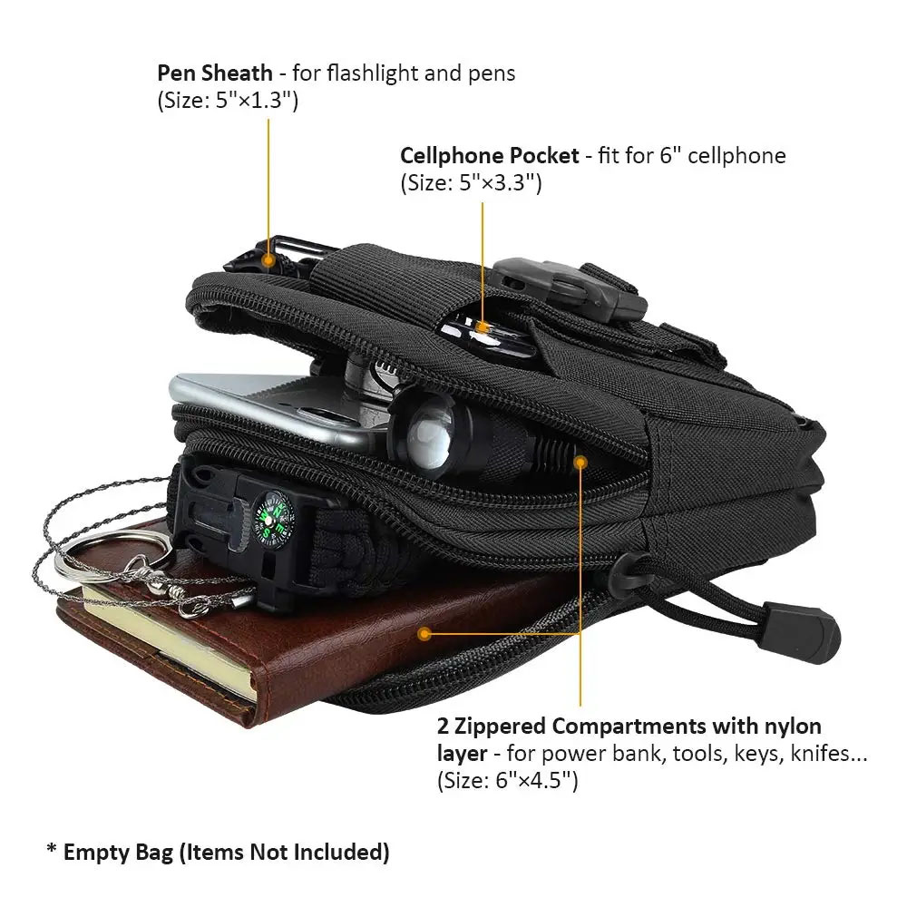 アウトドアギアツールガジェットポケットベルトバッグ戦術的なウ - Edc Carry Items のレビューと価格